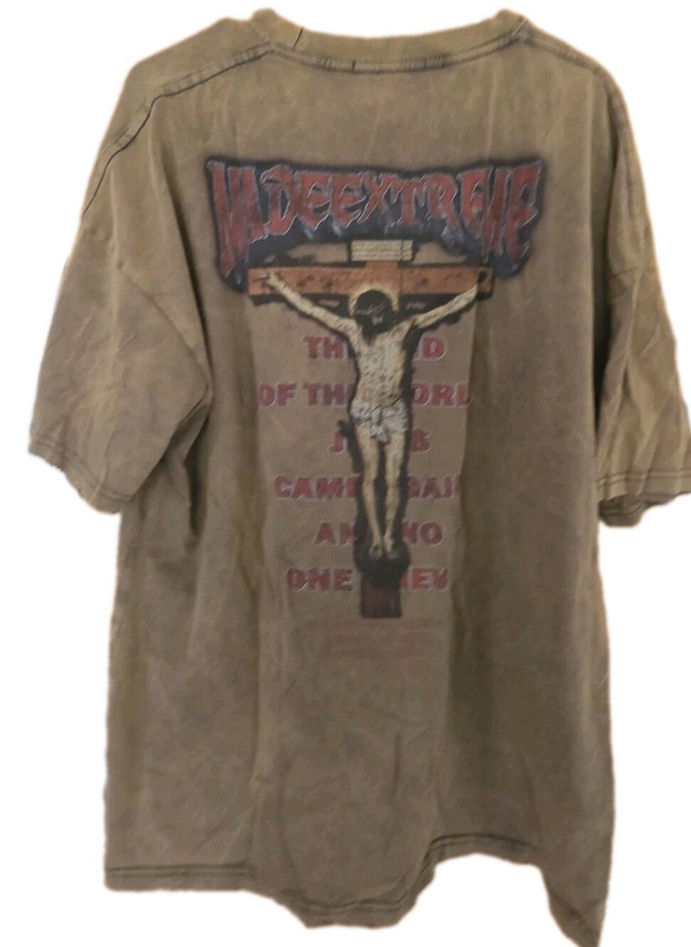 Made Extreme Graphic T-Shirt L Mens Jesus Crucifx Tee Rare